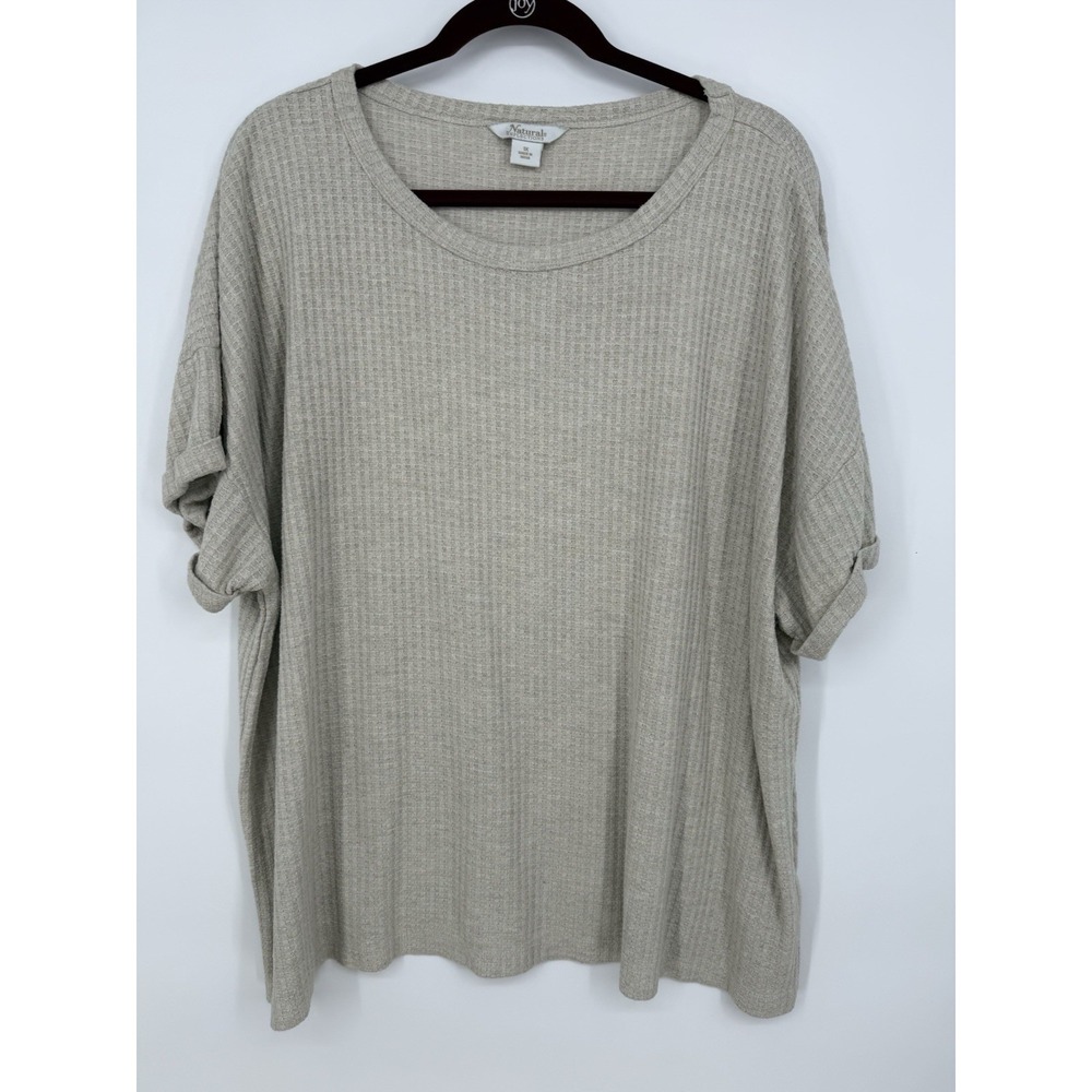 Natural Reflections Short Sleeve Sweater Top 1X